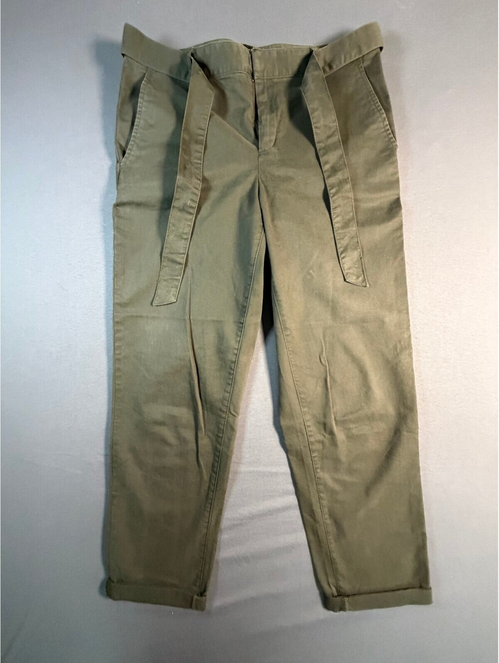 Banana Republic Women's Olive Green Chino Pants Size 4 with Belt